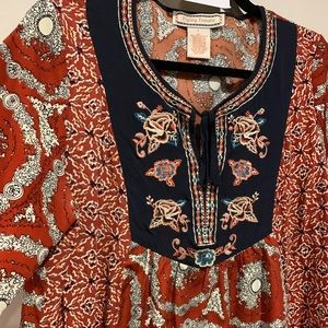 Anthropologie Embroidered Tunic Dress